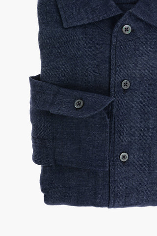 ID Breast-pocket Twill Linen Shirt