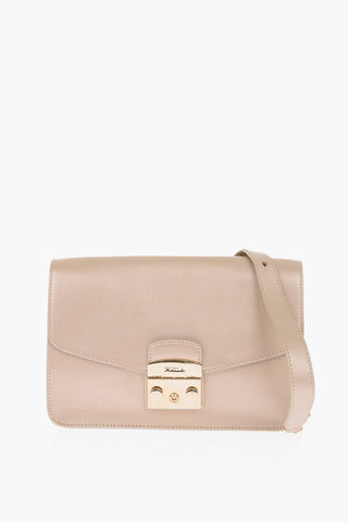 Lizard Printed Leather METROPOLIS Shoulder Bag