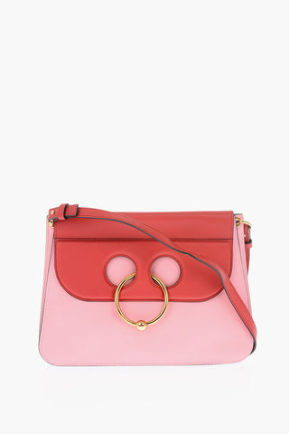 Two Tone Leather PIERCE Shoulder Bag