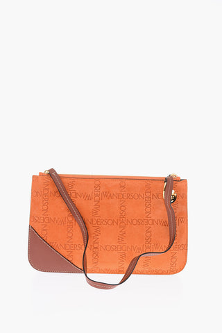 Clutch LOGO PIERCE in Suede con Zip