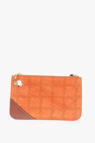 Clutch LOGO PIERCE in Suede con Zip