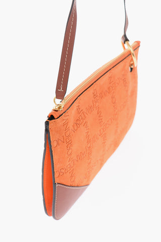 Clutch LOGO PIERCE in Suede con Zip