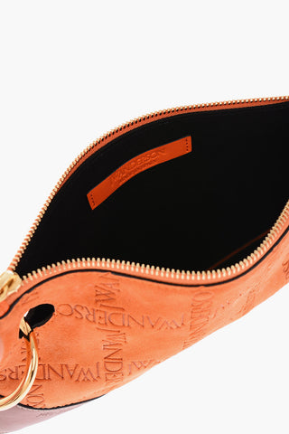 Clutch LOGO PIERCE in Suede con Zip