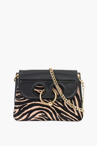Zebra Pony Fur Detail MINI PIERCE Shoulder Bag