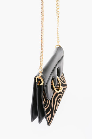 Zebra Pony Fur Detail MINI PIERCE Shoulder Bag