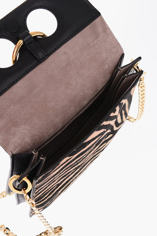 Zebra Pony Fur Detail MINI PIERCE Shoulder Bag