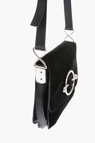 Suede DISC Shoulder Bag