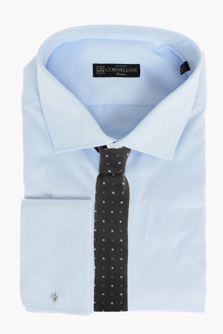 Twill Cotton Shirt with French Cuffs