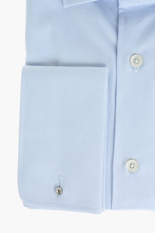 Twill Cotton Shirt with French Cuffs