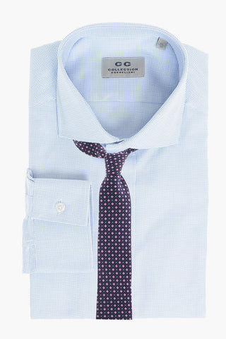 CC COLLECTION Pin Check Cotton SLIM FIT Shirt