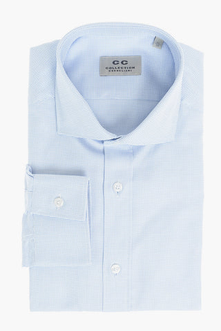 CC COLLECTION Pin Check Cotton SLIM FIT Shirt