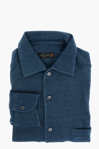 ID Bird's Eye Stretch Cotton Shirt