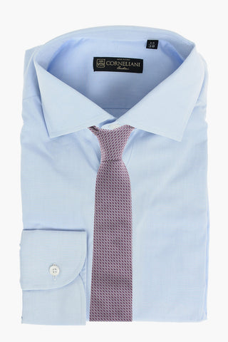 Poplin Cotton Shirt with Standard Collar