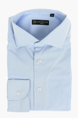 Poplin Cotton Shirt with Standard Collar