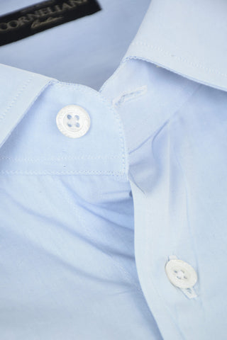 Poplin Cotton Shirt with Standard Collar