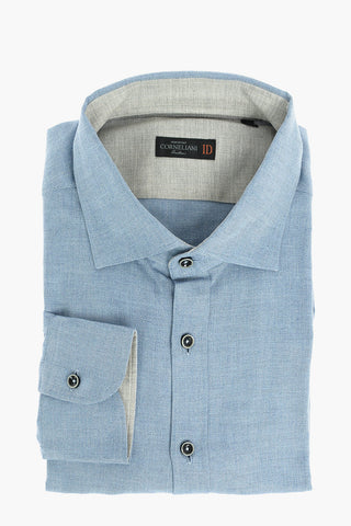 ID Standard Collar Twill Cotton Shirt