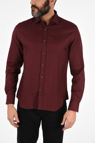 ID Standard Collar Twill Cotton Shirt