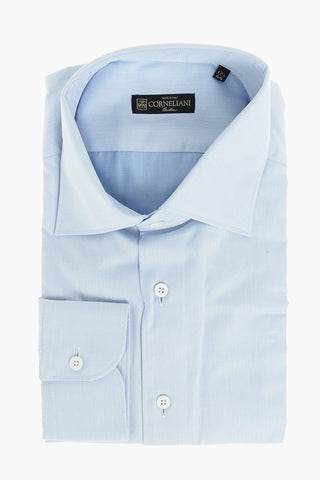 Standard Collar Herringbone Patterned Shirt