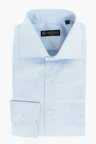 Camicia in Cotone con Motivo Herringbone