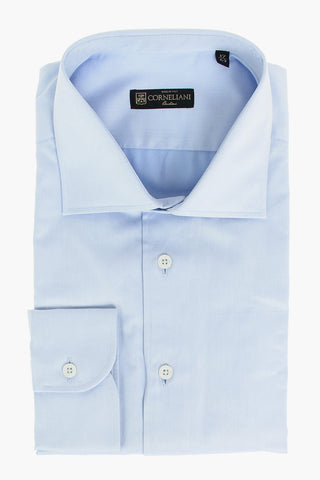 Twill Cotton Shirt with Standard Collar
