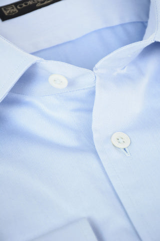 Twill Cotton Shirt with Standard Collar