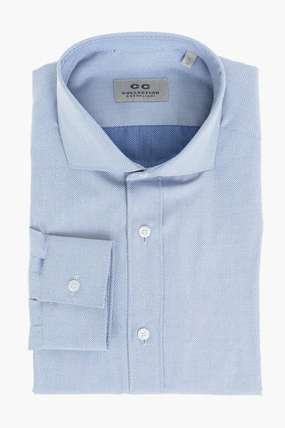 CC COLLECTION Camicia in Cotone con Microfantasia Geometrica