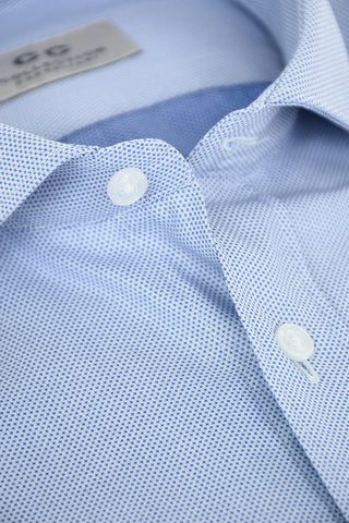 CC COLLECTION Camicia in Cotone con Microfantasia Geometrica