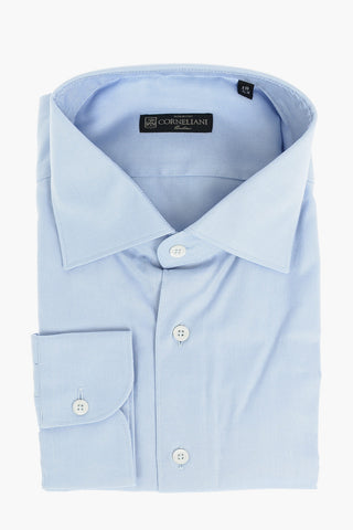 Hopsack Patterned Shirt with Standard Collar