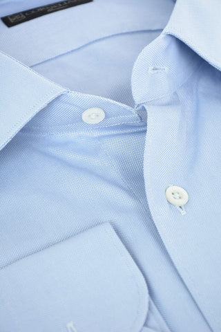 Hopsack Patterned Shirt with Standard Collar