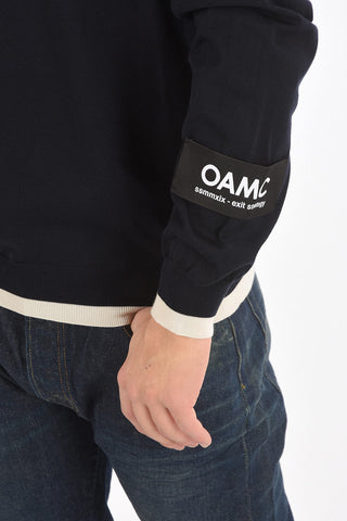 Lightweight Contrasting Trimmings crew-neck sweater