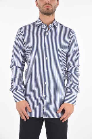 camicia a righe awning collo francese