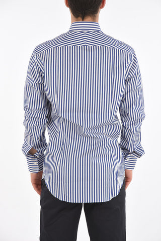 camicia a righe awning collo francese
