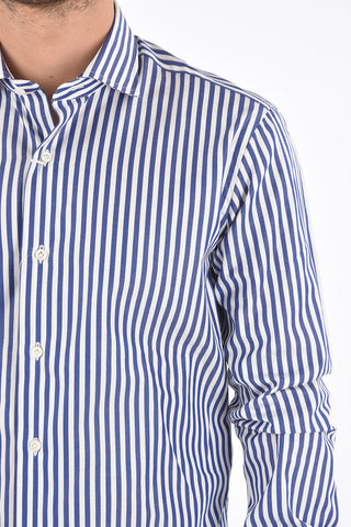 camicia a righe awning collo francese