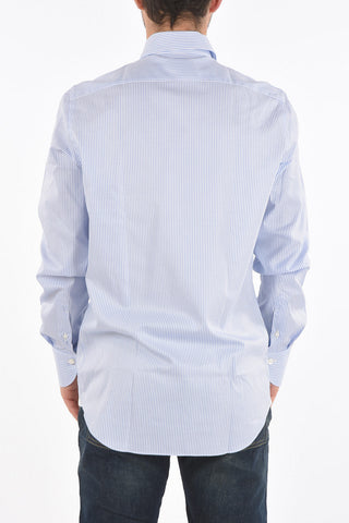 awning striped popeline spread collar shirt