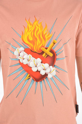 FRONT SACRED HEART TEE PINK MULTICOLOR PINK MULTICOLOR