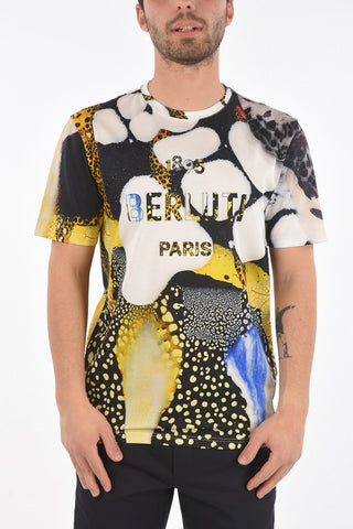 Printed Crewneck T-shirt with Logo Patch