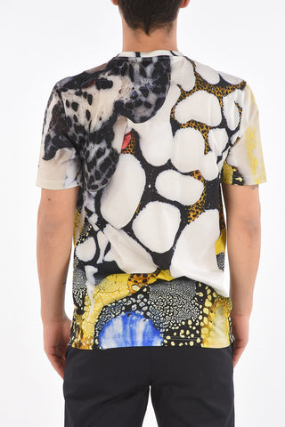 Printed Crewneck T-shirt with Logo Patch