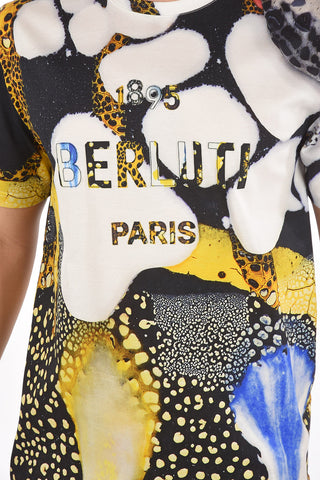 Printed Crewneck T-shirt with Logo Patch