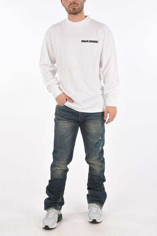 SKULL ON FIRE  TEE LS WHITE MULTICOLOR WHITE MULTICOLOR