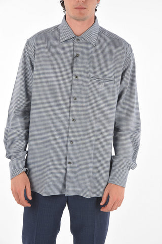 ID Camicia in Cotone con Motivo Geometrico