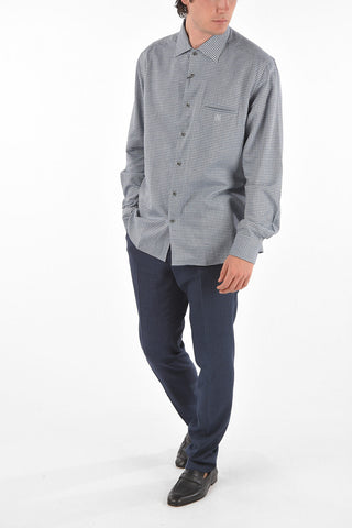 ID Camicia in Cotone con Motivo Geometrico