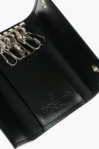Leather Key Case with Logo