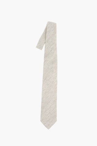 Linen and Cannelé Silk Narrow Tie