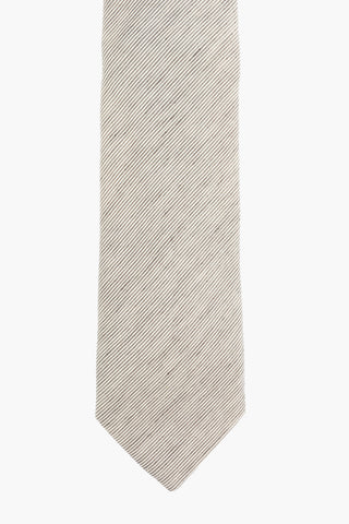 Linen and Cannelé Silk Narrow Tie