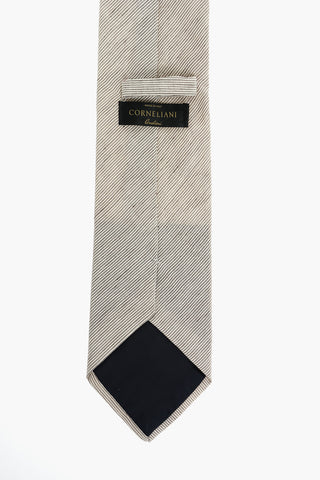 Linen and Cannelé Silk Narrow Tie