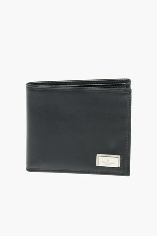 Logoed Leather Wallet with Card Pockets