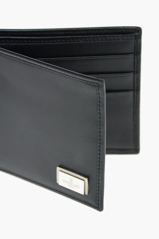Logoed Leather Wallet with Card Pockets