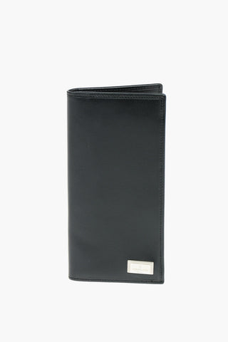 Logoed Leather Wallet with Card Pockets