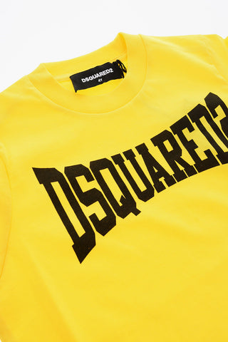solid color SLOUCH FIT crew-neck t-shirt with logo-print