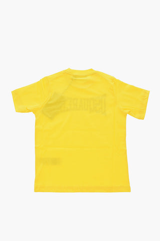 solid color SLOUCH FIT crew-neck t-shirt with logo-print